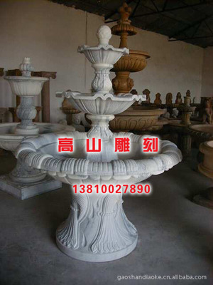 漢白玉石雕噴泉 融合自然美學的風水藝術典藏